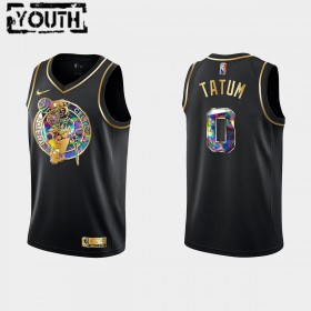 Maillot NBA Boston Celtics Jayson Tatum 0 Nike 2021-22 Noir Golden Edition 75th Anniversary Diamond Swingman - Enfant